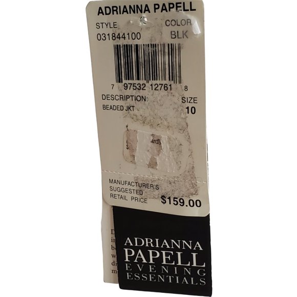 Adrianna Papell Jacket Women's S Silk Sequin Party Wedding Formal Vintage NWT - Picture 8 of 9